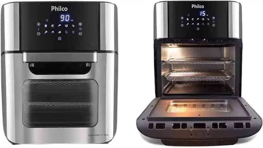 Imagem do air fryer de 12 litros Philco PFR2200P no formato paisagem