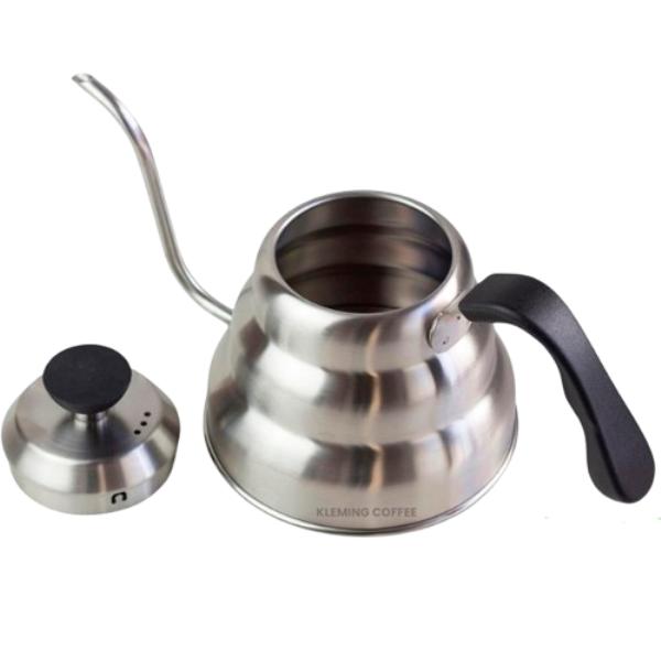 Imagem da chaleira bico de ganso Kleming Coffee no formato quadrado