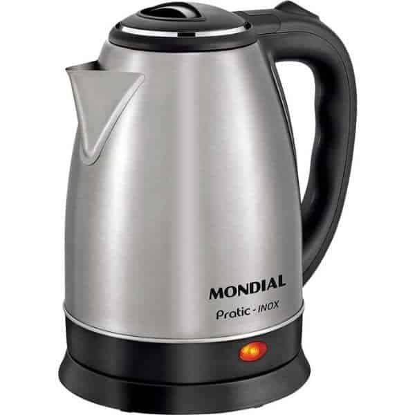 Imagem da chaleira elétrica Mondial Pratic Inox CE-06 no formato quadrado