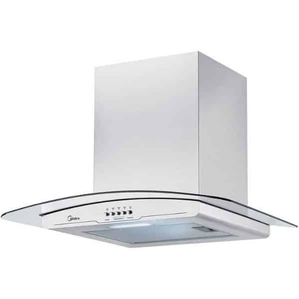 Imagem da coifa de parede inox Midea 60cm com vidro curvado na tabela comparativa de produtos