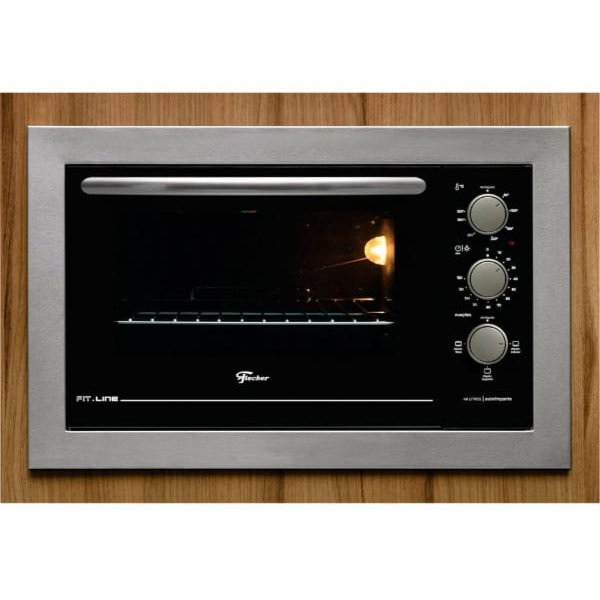 Imagem do forno elétrico de embutir Fischer Fit Line no formato quadrado