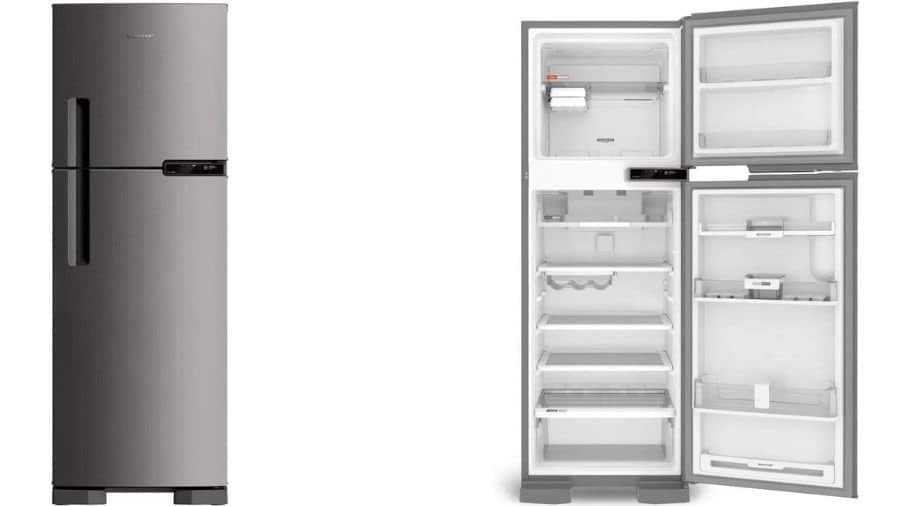 Imagem da geladeira inox frost free Brastemp BRM44HK no formato paisagem para visualização geral