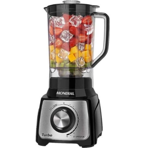 Imagem do liquidificador de 1200W de potência e 3 litros de capacidade Mondial Turbo L-1200 BI na tabela comparativa de produtos