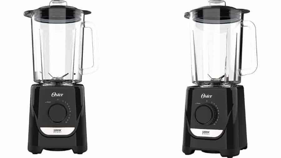 Imagem do liquidificador de 1250W de potência com jarra de vidro Power Oster OLIQ520 no formato paisagem
