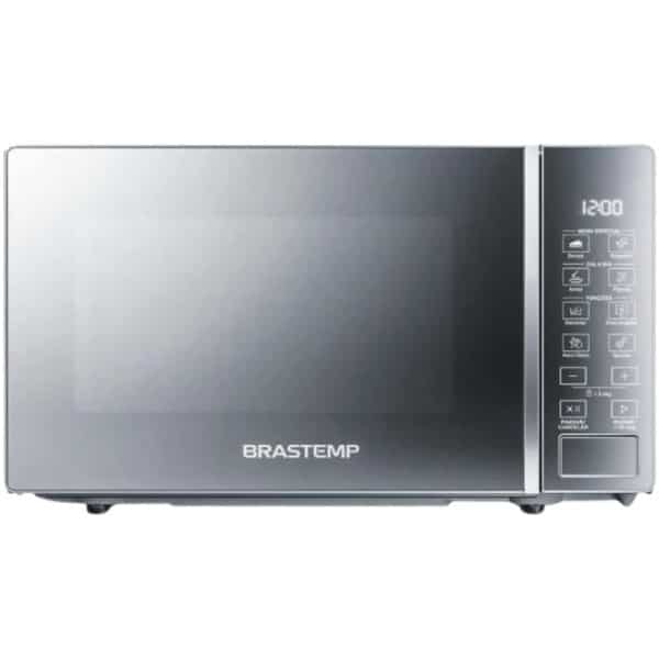 Imagem do microondas inox Brastemp BMS20AR no formato quadrado