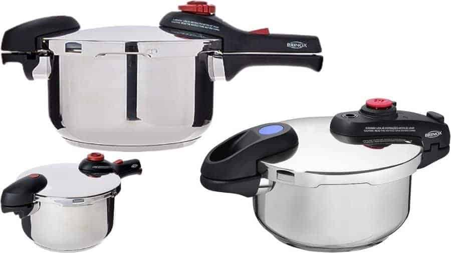 Imagem da panela de pressão inox Brinox Supra no formato paisagem