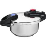 Imagem da panela de pressão inox Brinox Supra no formato quadrado