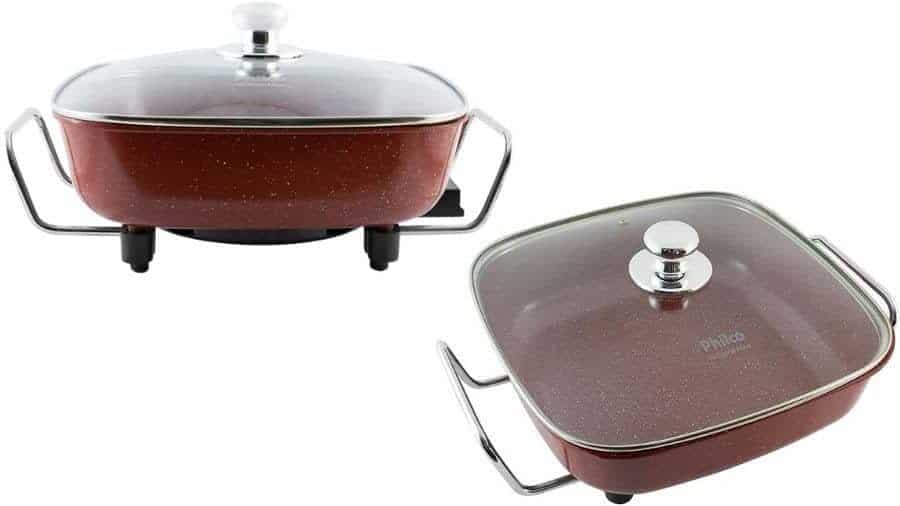 Imagem da panela elétrica quadrada Philco Redstone Maxx PPE06 no formato paisagem