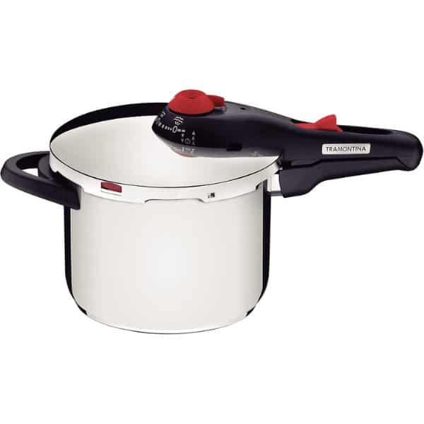 Imagem da panela de pressão inox Tramontina Solar no formato quadrado