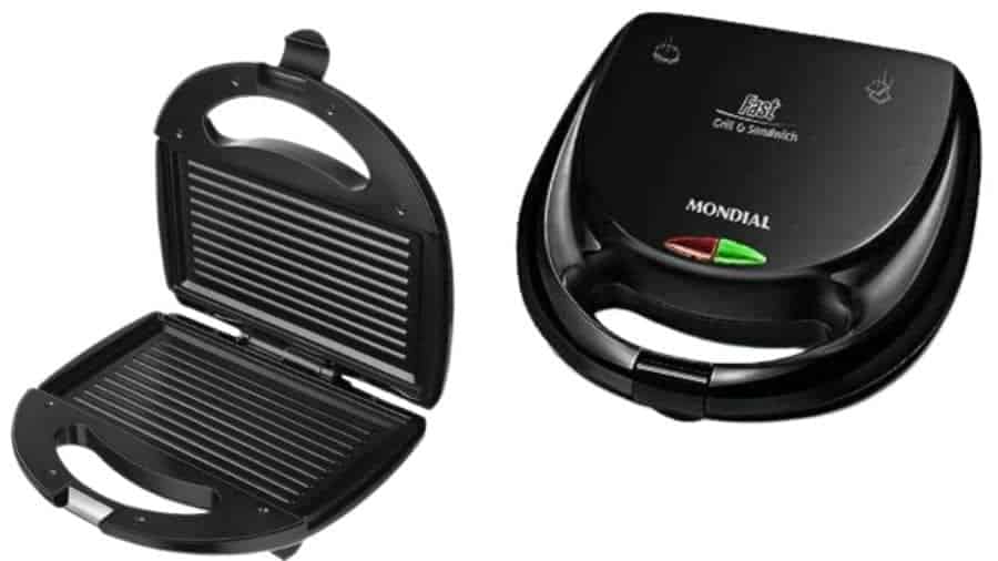 Imagem da sanduicheira elétrica Mondial S-12 no formato paisagem