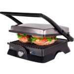 Miniatura da imagem da sanduicheira elétrica com placa removível Oster Inox 2 em 1 OGRL660