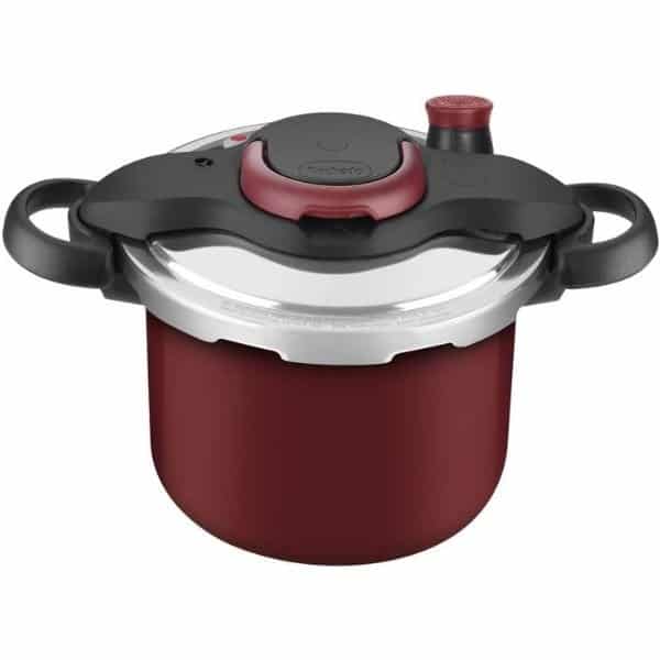 Imagem da panela de pressão Rochedo Clipso Fechamento Externo no formato quadrado com foco nos detalhes visuais